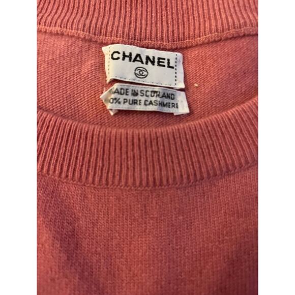 Vintage Chanel Cashmere Short Sleeve Sweater - Picture 2 of 4